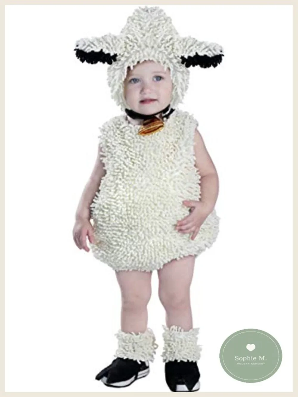 Lamb Costume Baby 18M-2T Romper Hood Shoe Covers